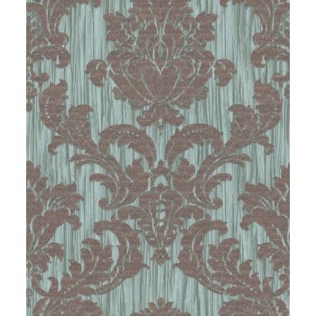   Zöld-bronz színű barokk mintás Vlies-vinyl tapéta, Maison Luxe 17721