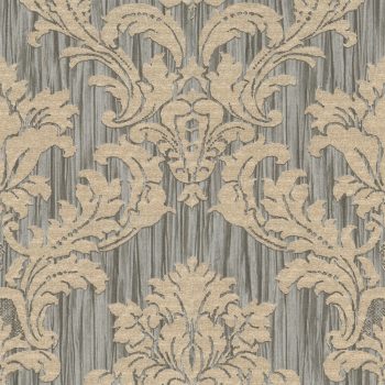   Barna-bézs színű barokk mintás Vlies-vinyl tapéta, Maison Luxe 17725