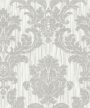 Bézs-ezüst színű barokk mintás Vlies-vinyl tapéta, Maison Luxe 17729