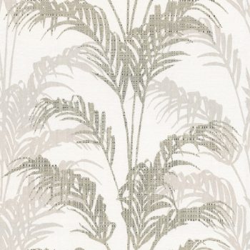   Szürkésbarna-bornz színű levélmintás Vlies-vinyl tapéta, Maison Luxe 17737