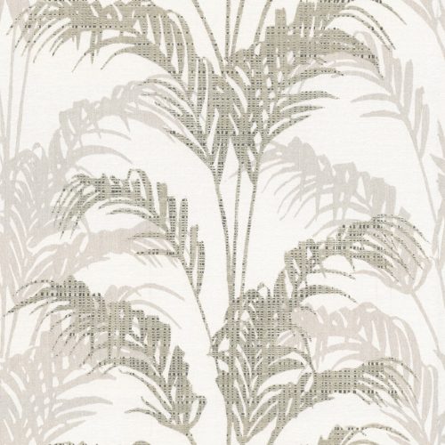 Szürkésbarna-bornz színű levélmintás Vlies-vinyl tapéta, Maison Luxe 17737