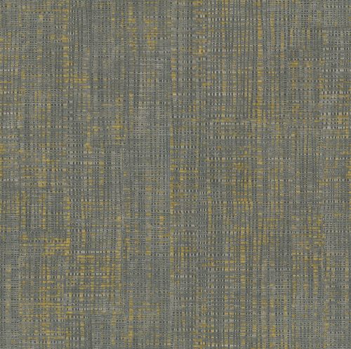 Sötétszürke-arany színű textilhatású Vlies-vinyl tapéta, Maison Luxe 17742