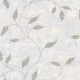 Tört fehér-ezüst színű növénymintás Vlies-vinyl tapéta, Maison Luxe 17749