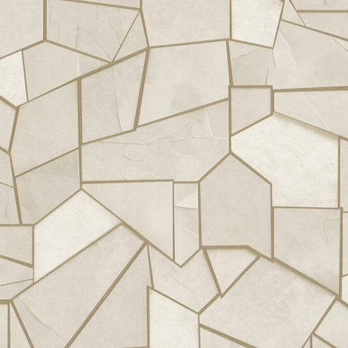 Bézs-arany színű kőmintás Vlies-vinyl tapéta, Erismann Elle Decoration 4, 10445-02