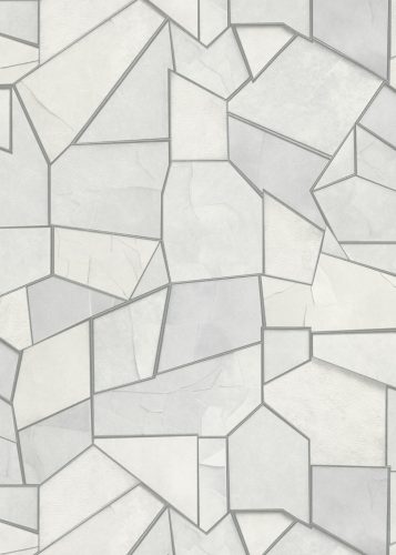 Szürke-ezüst színű kőmintás Vlies-vinyl tapéta, Erismann Elle Decoration 4, 10445-31