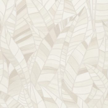   Bézs színű levélmintás Vlies-vinyl tapéta, Erismann Elle Decoration 4, 10446-14