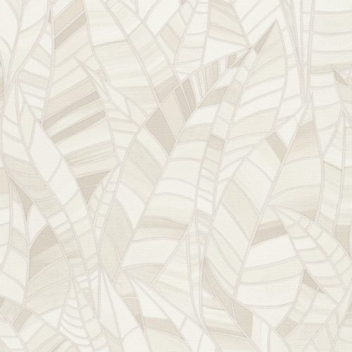 Bézs színű levélmintás Vlies-vinyl tapéta, Erismann Elle Decoration 4, 10446-14