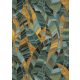 Zöld-arany színű levélmintás Vlies-vinyl tapéta, Erismann Elle Decoration 4, 10446-19