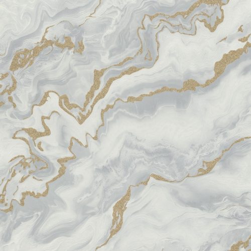Szürke-arany színű márványmintás Vlies-vinyl tapéta, Erismann Elle Decoration 4, 10447-31