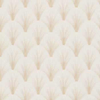   Bézs-krém színű legyezőmintás Vlies-vinyl tapéta, Erismann Elle Decoration 4, 10451-14