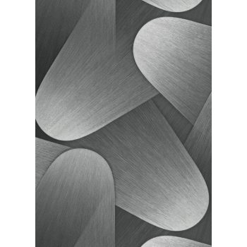   Szürke-acél színű geometrikus mintás Vlies-vinyl tapéta, Erismann Elysium 10423-29