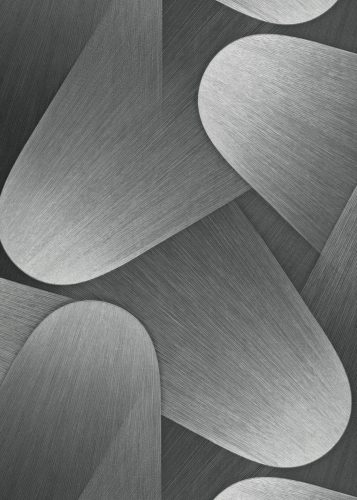 Szürke-acél színű geometrikus mintás Vlies-vinyl tapéta, Erismann Elysium 10423-29