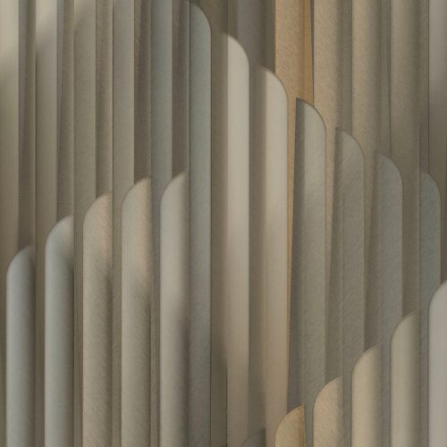 Barna-bézs színű geometrikus mintás Vlies-vinyl tapéta, Erismann Elysium 10471-15