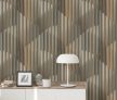 Barna-bézs színű geometrikus mintás Vlies-vinyl tapéta, Erismann Elysium 10471-15