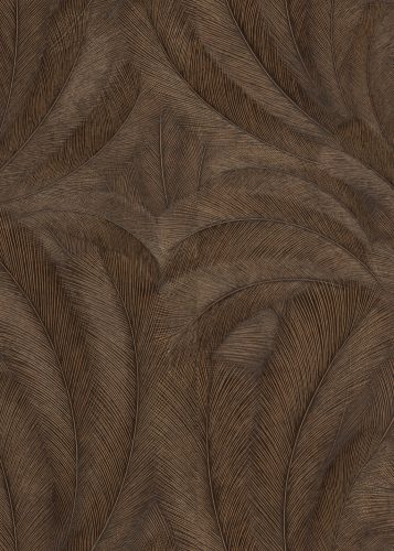 Barna-arany színű levélmintás Vlies-vinyl tapéta, Erismann Elysium 10476-48