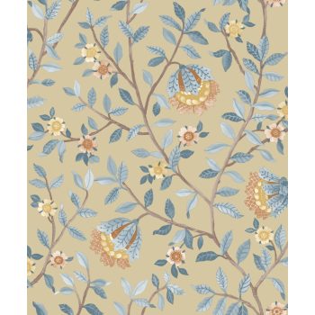 Krém színű virágmintás Vlies tapéta, Botanique B19902