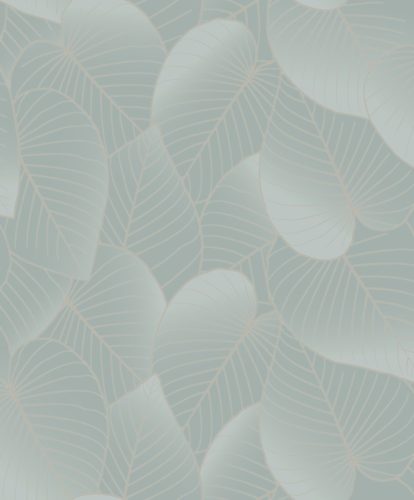 Világoszöld levélmintás Vlies tapéta, Botanique B21214