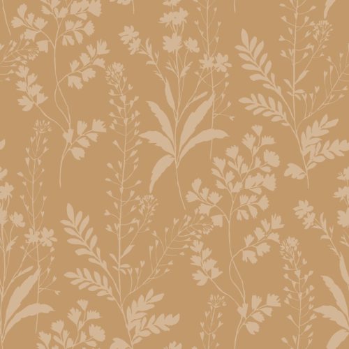 Világosbarna növénymintás Vlies tapéta, Botanique M52802