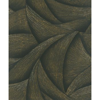   Sötétbarna színű csillogó növényi mintás Vlies tapéta, Ritus 35506