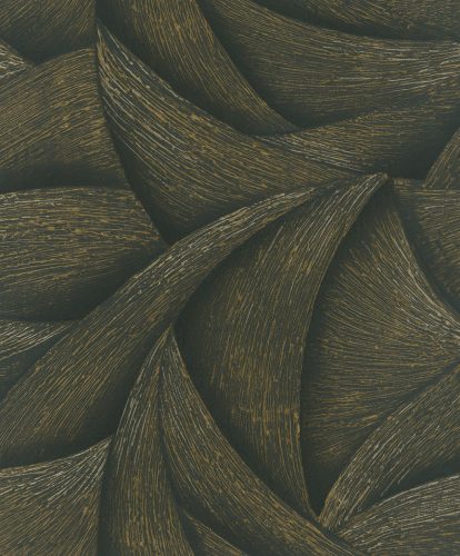 Sötétbarna színű csillogó növényi mintás Vlies tapéta, Ritus 35506