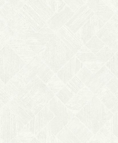 Fehér ezüst csillogó geometrikus mintás Vlies tapéta, Ritus 35508