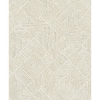 Bézs színű geometrikus mintás Vlies tapéta, Ritus 35509
