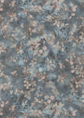 Kék alapon bézs színű növényi mintás Vlies tapéta, Play of Light 10415-08