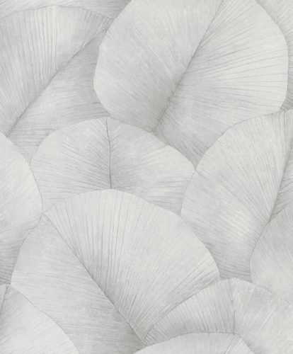 Szürke színű levélmintás Vlies tapéta, Kumano 1834509