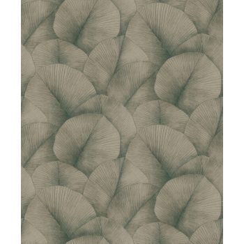   Zöldes-barna színű levélmintás Vlies tapéta, Kumano 1834513