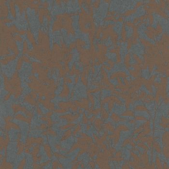   Sötét szürke alapon sötét barna levélmintás Vlies tapéta, Gentle 10435-47