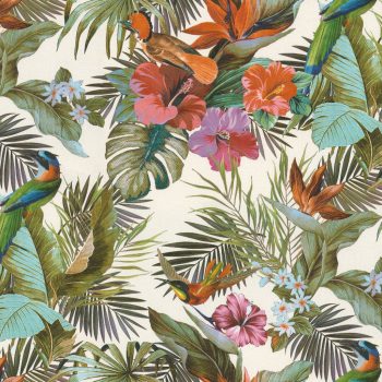   Zöld színű növényi mintás vlies-vinyl tapéta, Eldorado 15502