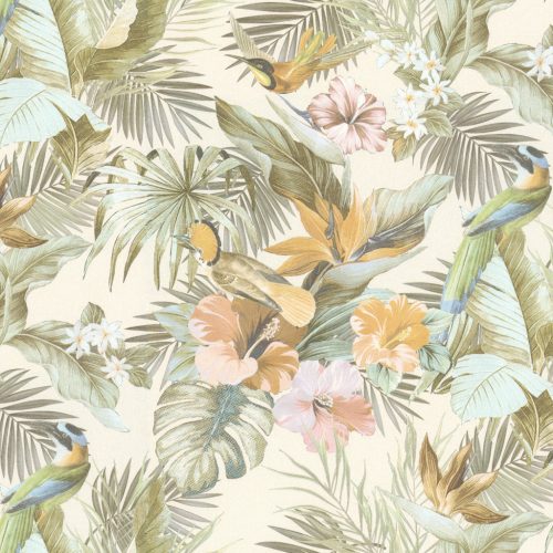  Zöld színű növényi mintás vlies-vinyl tapéta, Eldorado 15508