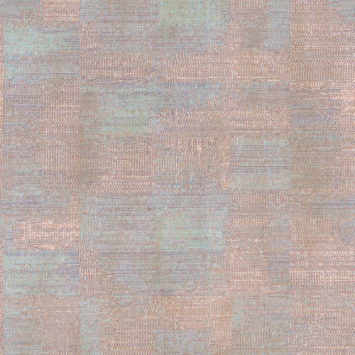 Barna-türkiz színű textilhatású vlies-vinyl tapéta, Eldorado 15539