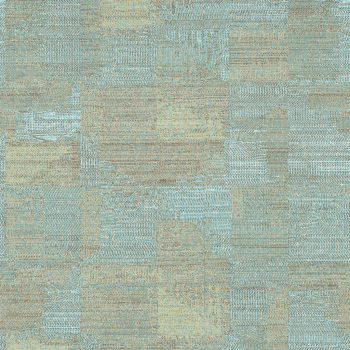   Türkiz színű textilhatású vlies-vinyl tapéta, Eldorado 15541