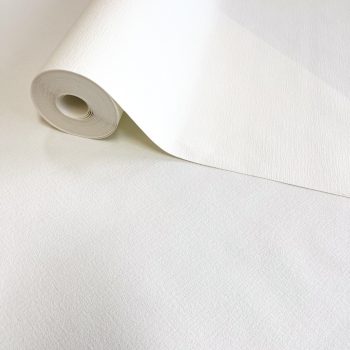   Fehér színű textilhatású Grandeco papír-habtapéta uni 2026 A48905