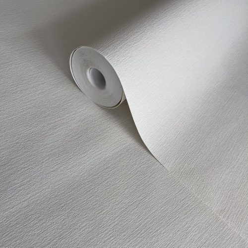 Világosszürke színű textilhatású Grandeco papír-habtapéta uni 2026 A48906